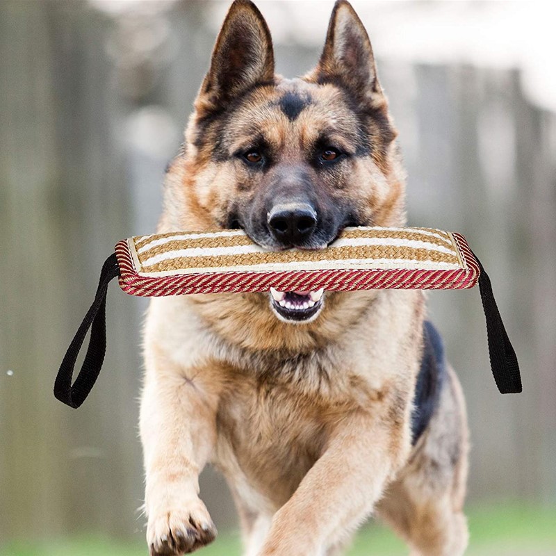 Dog Bite Stick Large Dog Bite Sleeve Training Agility Equipment Strong Bite Tug Jute Bite Pillow for Medium Dog German Shepherd