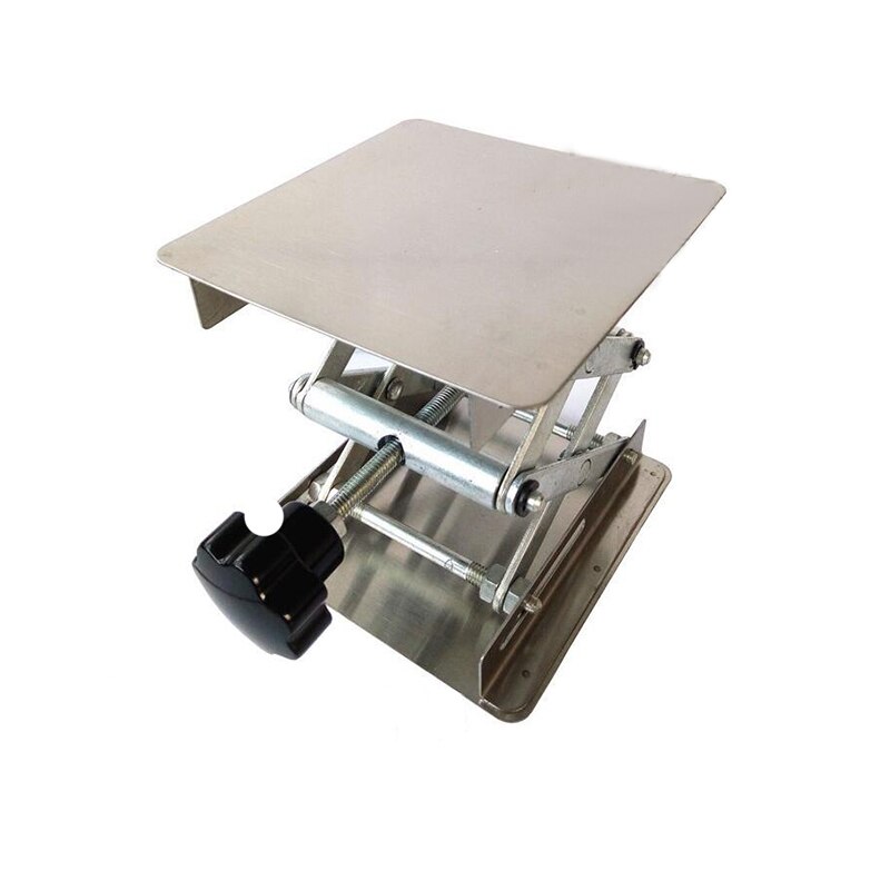 Stainless Steel Lift Table Adjustable Woodworking Lab Stand Table Rack Lifting Platform Scissor Lifter Elevator Benches 10x10cm