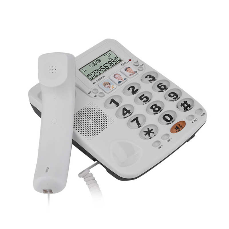 Desktop Snoer Vaste Telefoon Vaste Bedrade Telefoon Met Caller Id Display Grote Knop Wijzerplaat Vaste Telefoon Voor Home Office Hotel