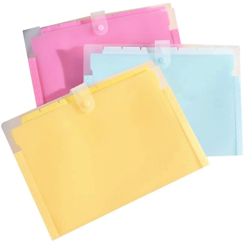 Dragspelsmapp, arkivmapp , 8 fickor us letter  a4 pappershållare för skolan hemmakontor resor , 3 pack.