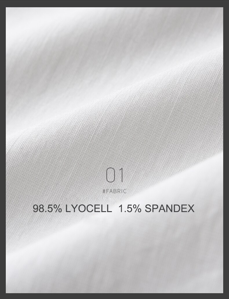 Staande kraag herenoverhemden luxe lyocell stof lente herenoverhemd lange mouw plus maat 4xl slim fit tencel heren overhemd