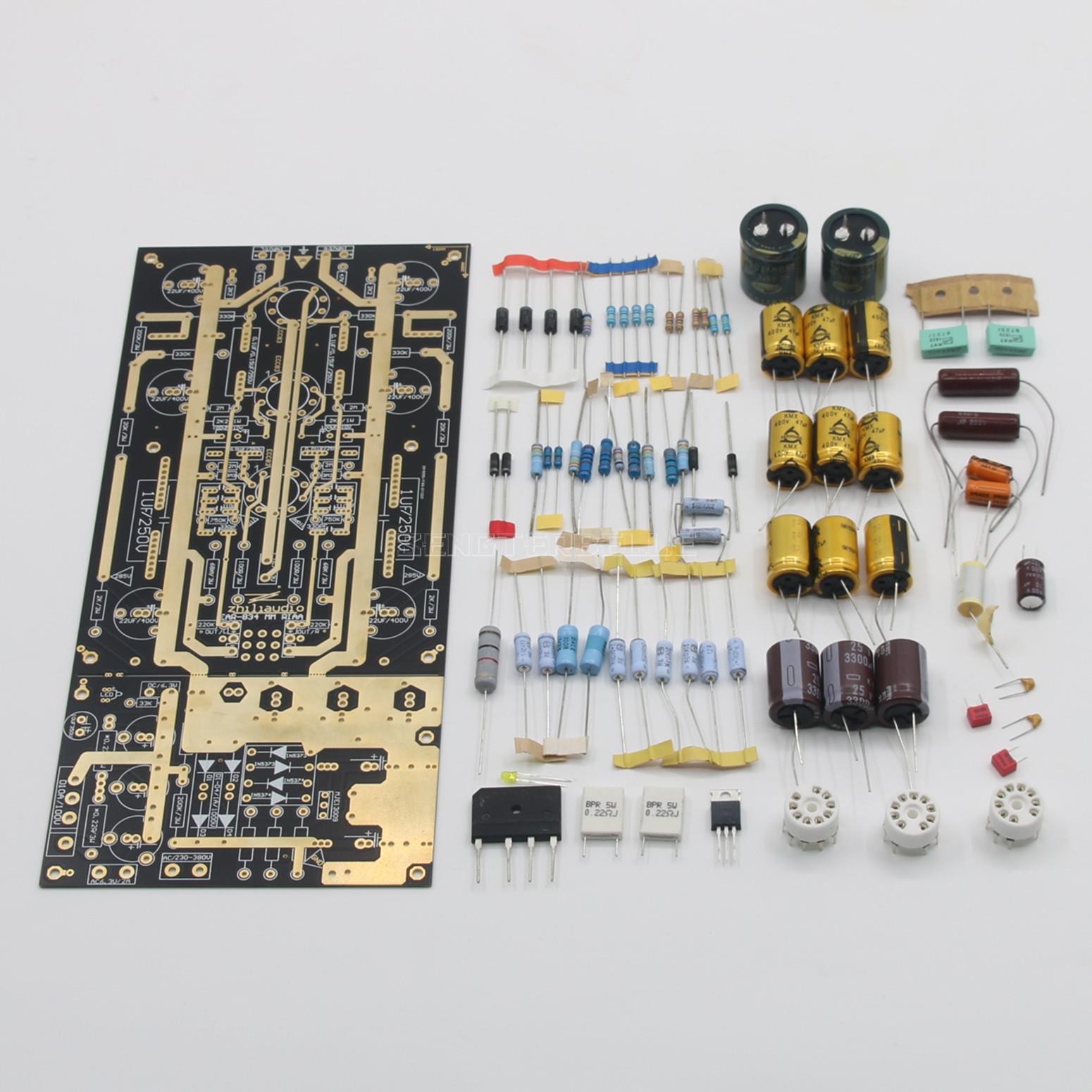 EAR834 Amplificatore fono HiFi 12AX7 Tubo MM RIAA Kit fai da te fonografo magnetico in movimento: Brown