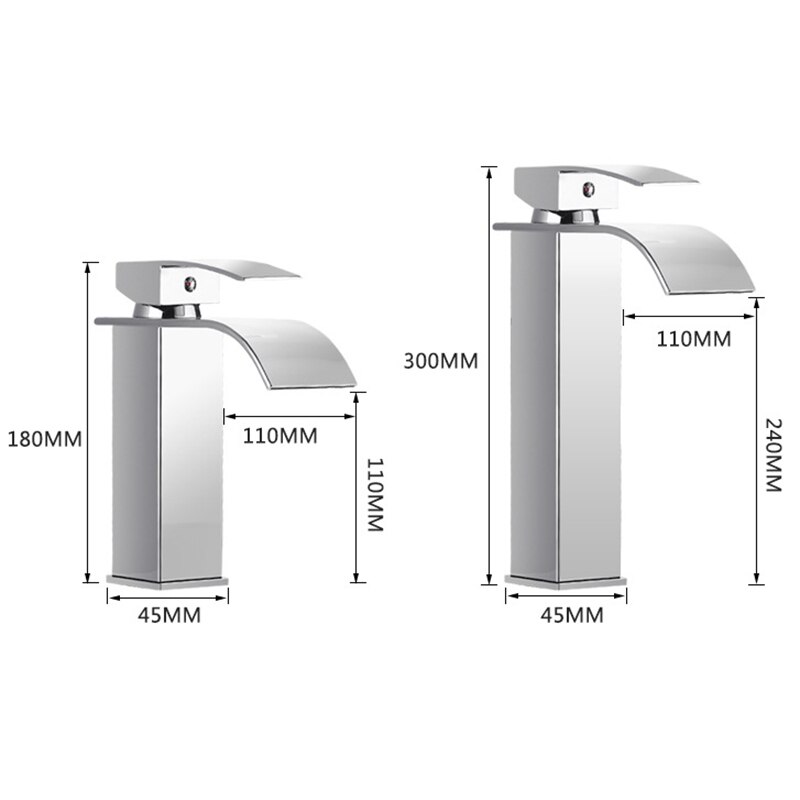 Xunshini vandfald håndvaskarmatur badeværelse vandhane forfængelighed beholder håndvaskarmatur koldt og dækmonteret håndvask vaskehaner
