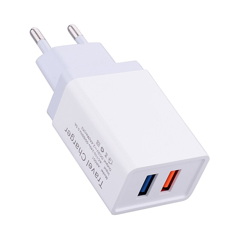 Fast Wall Charger Adapter Mobile Phone Charger For Samsung s10 Huawei Honor Xiaomi 10 9 LG With Micro USB Type C Charger Cable: EU charger