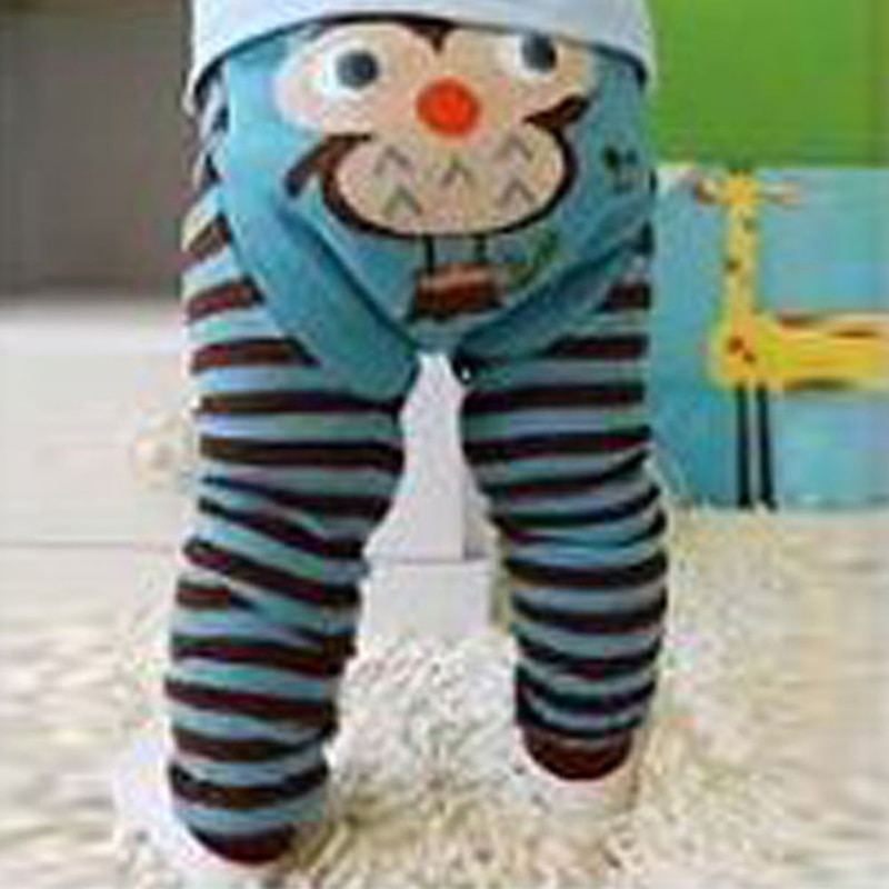 Børn drenge piger bukser bukser bund tegneserie stribet baby barn spædbarn toddler nyfødte leggings søde lange bukser