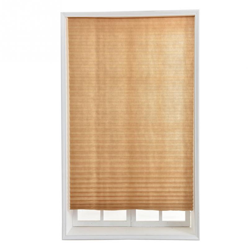 Pleated Blinds Half Self-Adhesive Blackout Windows Curtains for Bathroom Kitchen Balcony Shades Office Lliving Room Blind #
