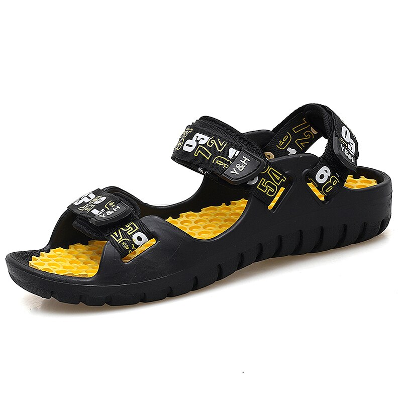 Sandali estivi uomo stilista sandali scarpe da spiaggia scarpe da uomo scarpe casual pantofole romane da esterno: YELLOW / 7