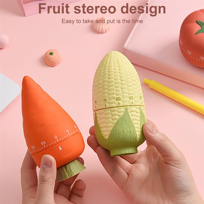 Cartoon Fruits Timer Rotation Time Manager Learning Timing Alarm Clock Mechanical Reminder Pear