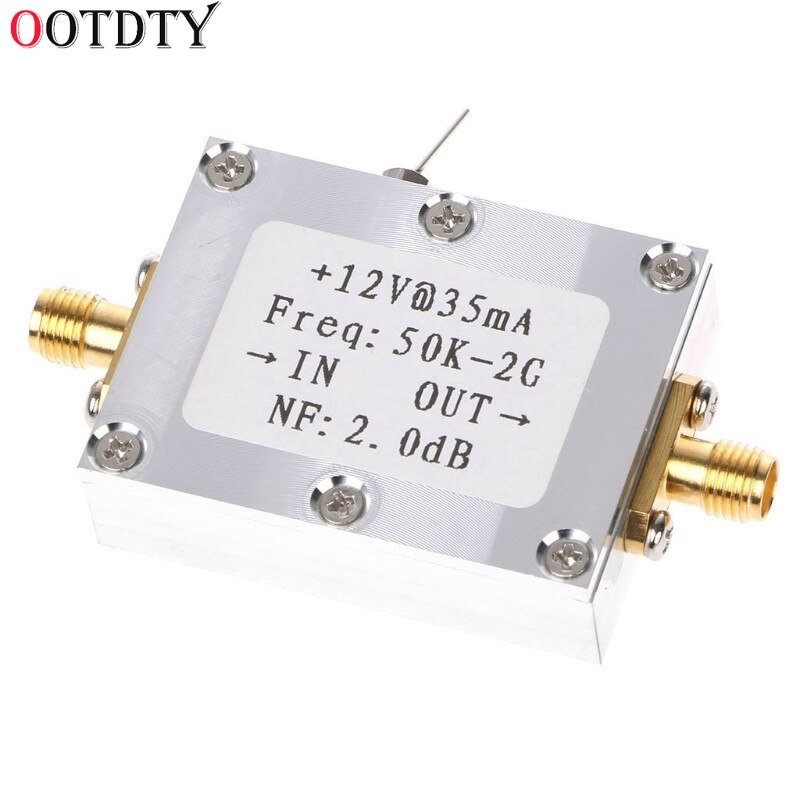 RF Amplifier Signal Receiver 50K-2GHZ Low Noise Amplifier RF Amplifier Broadband Low Noise Amplifier LNA Gain 31DB Gain