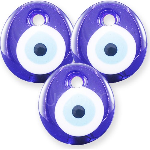 Mutlu steg 5 st 5 cm glas onda ögat pärla hål