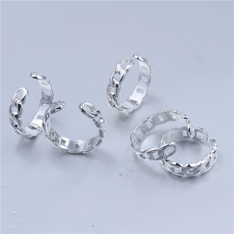 8PCS Tail Foot Ring Adjustable Open Toe Rings Set for Women Girl Summer Beach Vacation Kunuckle Jewelry Finger Ring