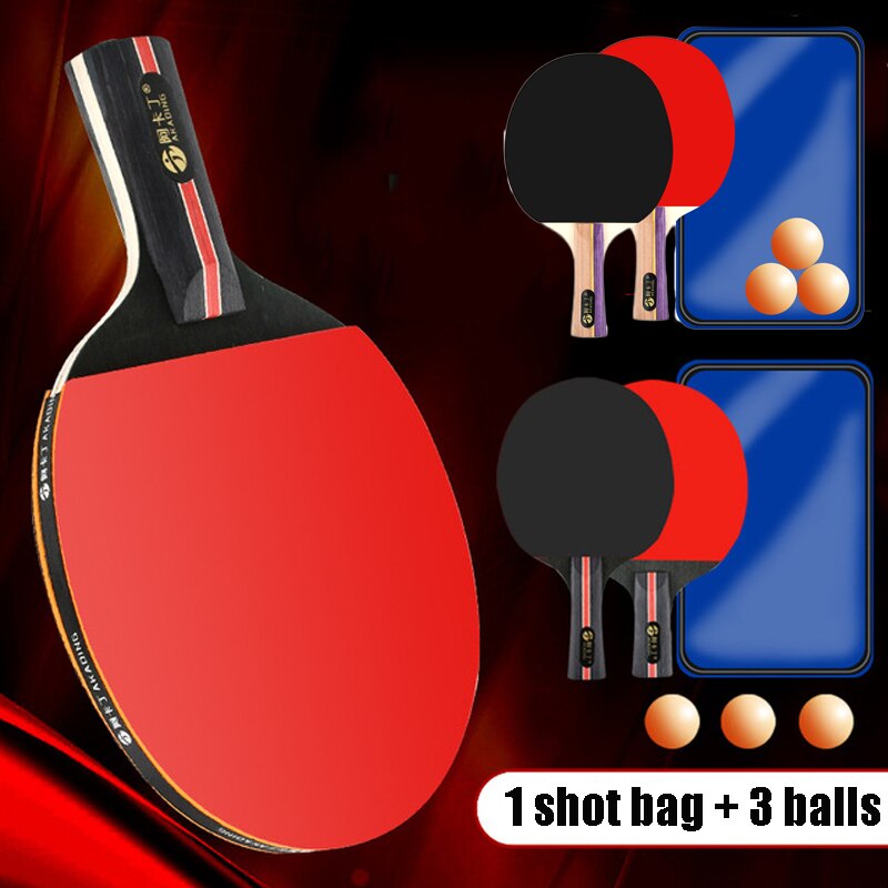 Ping Pong Paddle With Case And 3 Balls Table Tennis Racket For Beginner And Advanced Players 4 Star