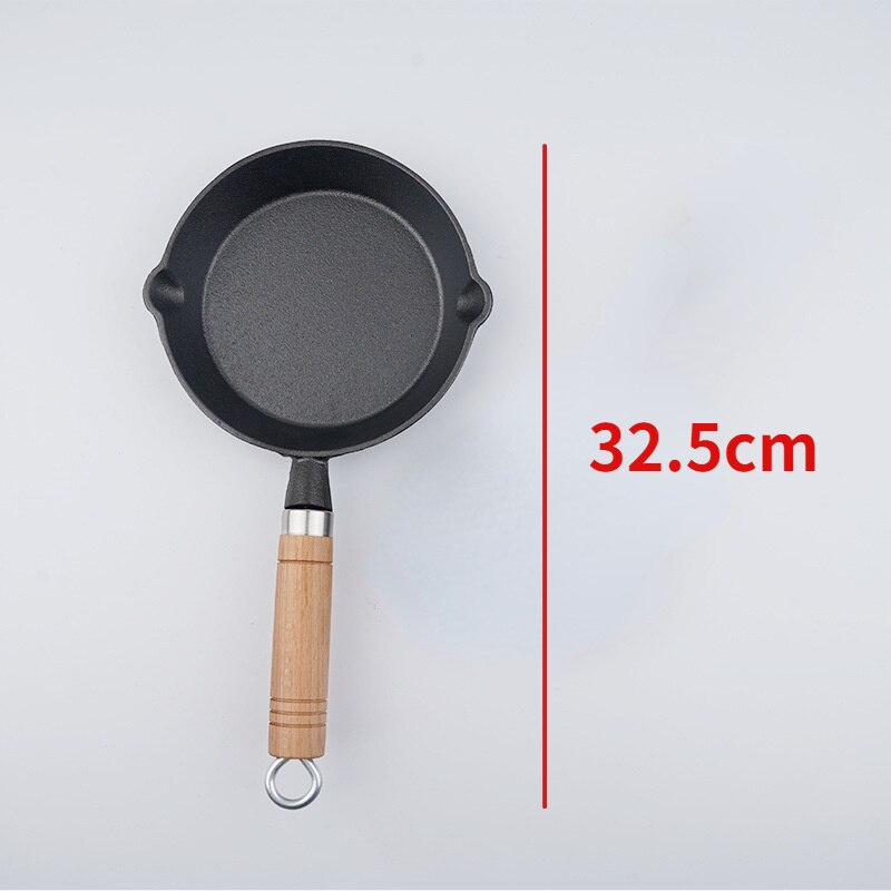 Cast Iron Frying Pan Frying Pan Uncoated Non-stick Pancake Hand Pancake Pancake Pan Pizza Pan: 32.5cm