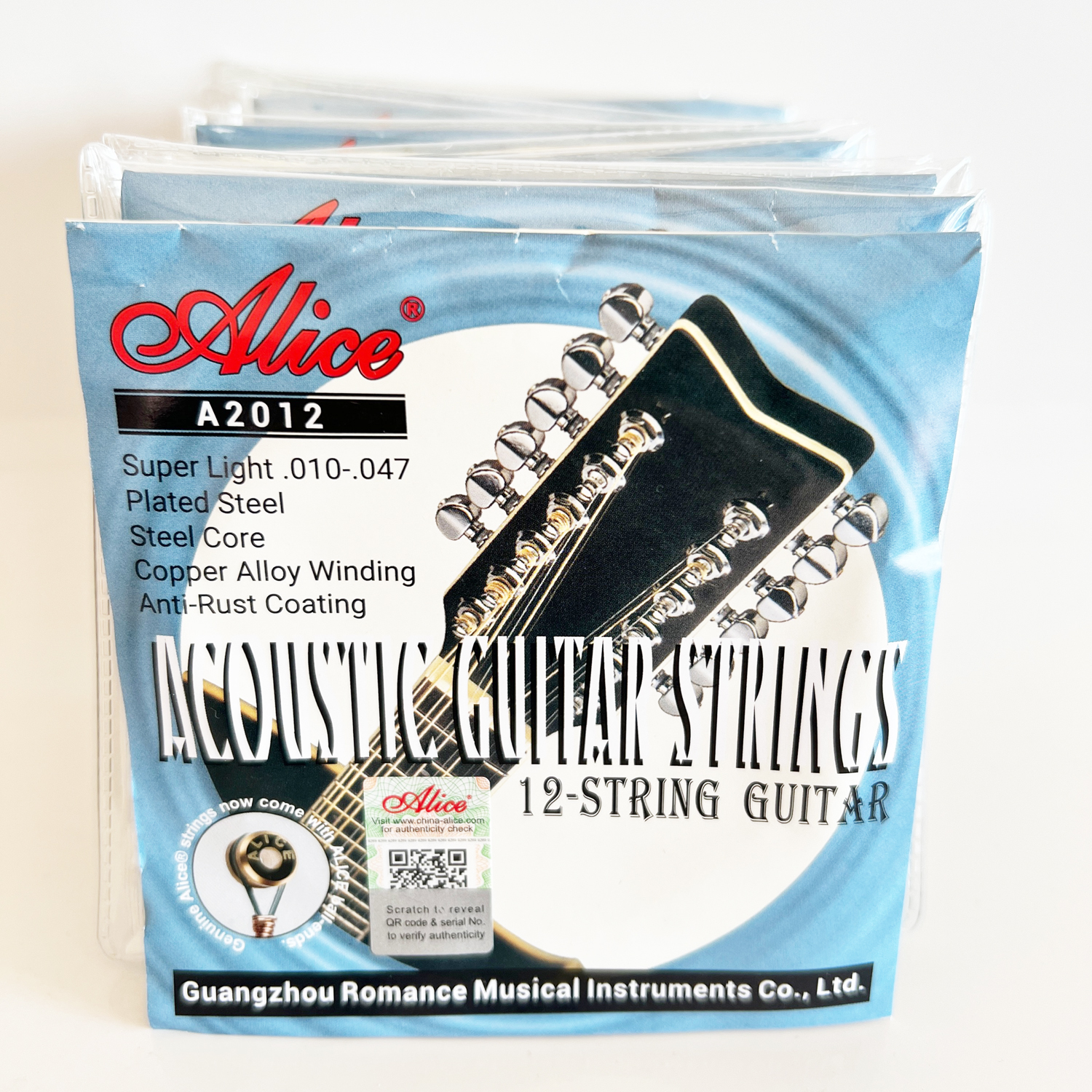 10 sæt 12-- strengede akustiske guitarstrenge