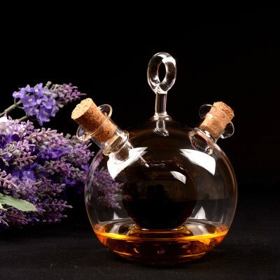 Double Wall Glass Glass Olive Oil Bottle Pourer Kitchenware Oil Vinegar Bottle Sauce Bottle Oiler Cruet Condiment Bottles Soy