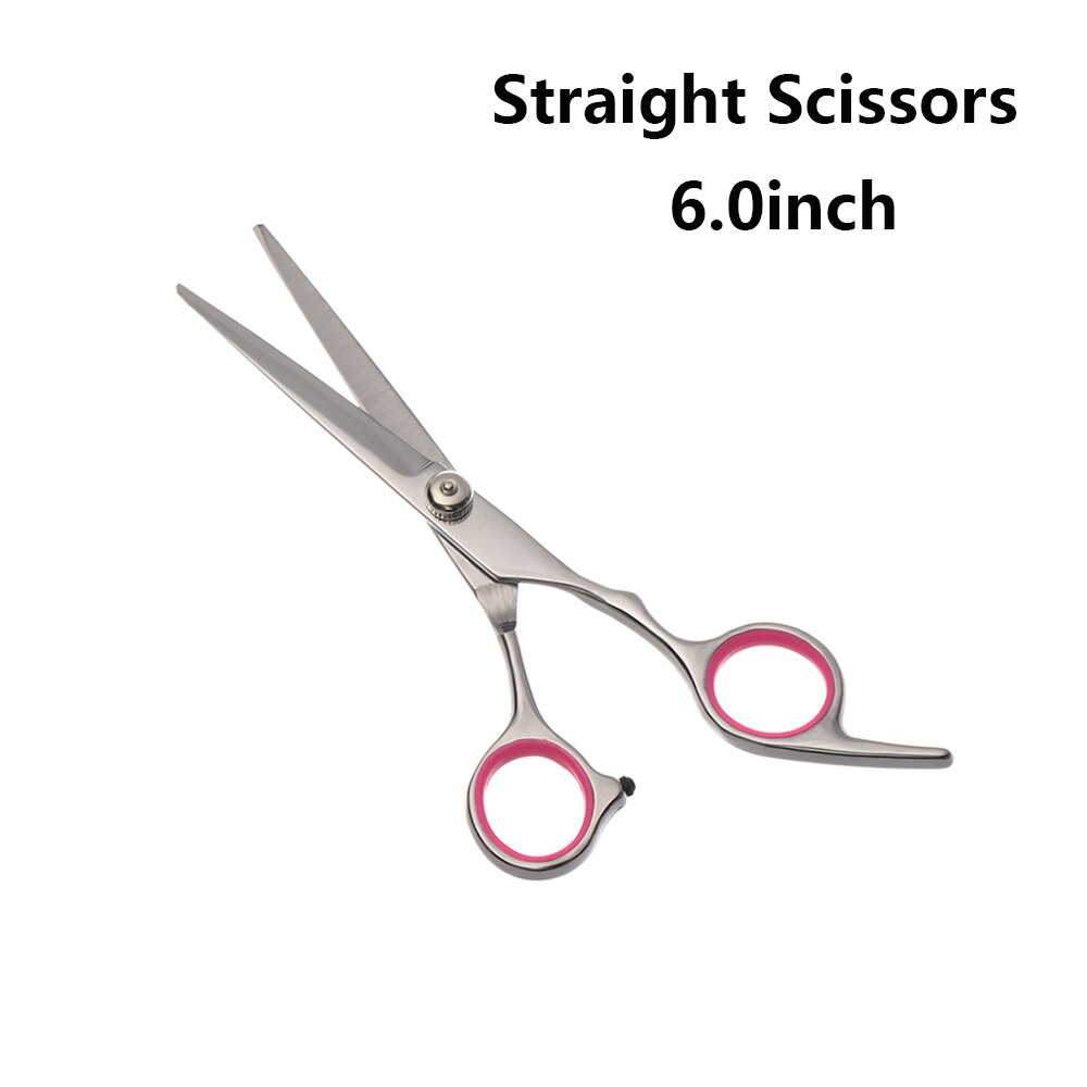 Sharp Blades Stainless Steel Dog Grooming Thinning Scissors Thick Hair Fur Ear Face Coat Trimming Pet Shears: 6.0inch-Straight