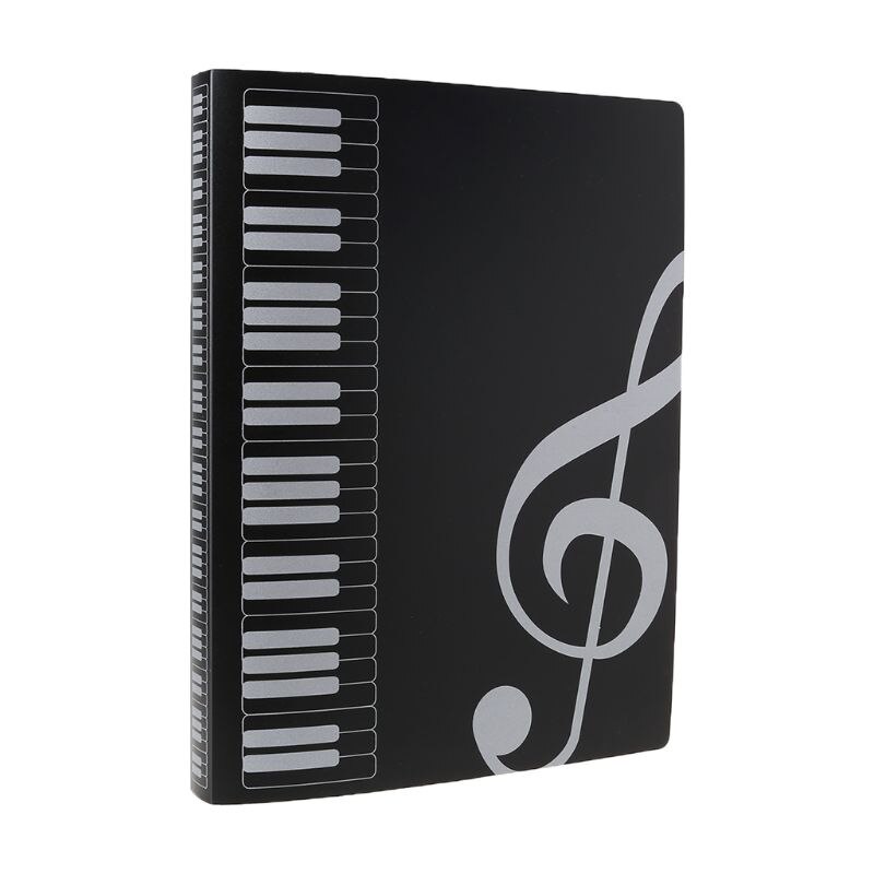 40 sider  a4 størrelse klavermusik partitur ark dokumentfil mappe opbevaring arrangør opbevaringsfil produkt  c26: Sort