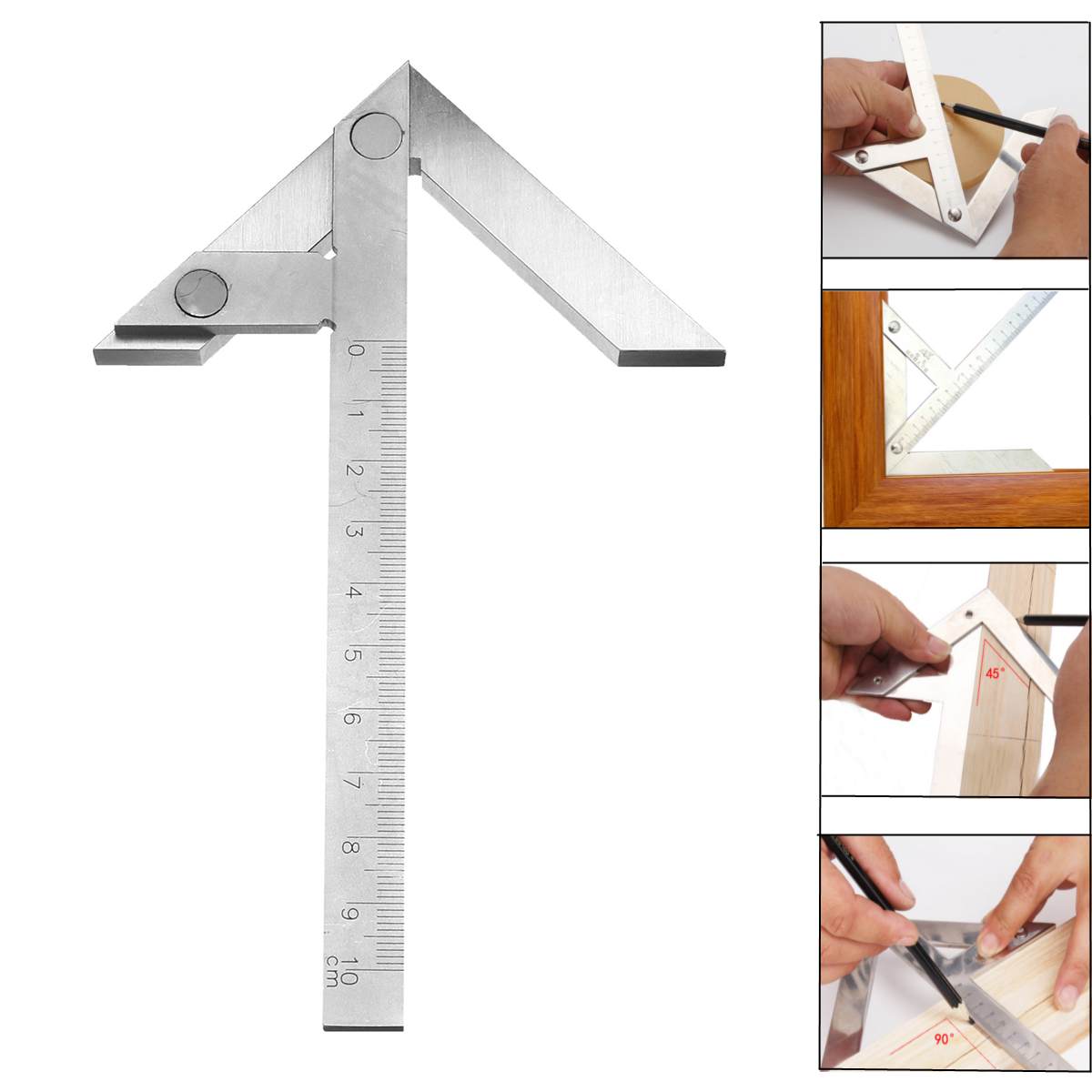 Centering Square Gauge 100x70mm 4" Precision Centering Square Gaging Center Gauge Round Bar Marking Center Finder