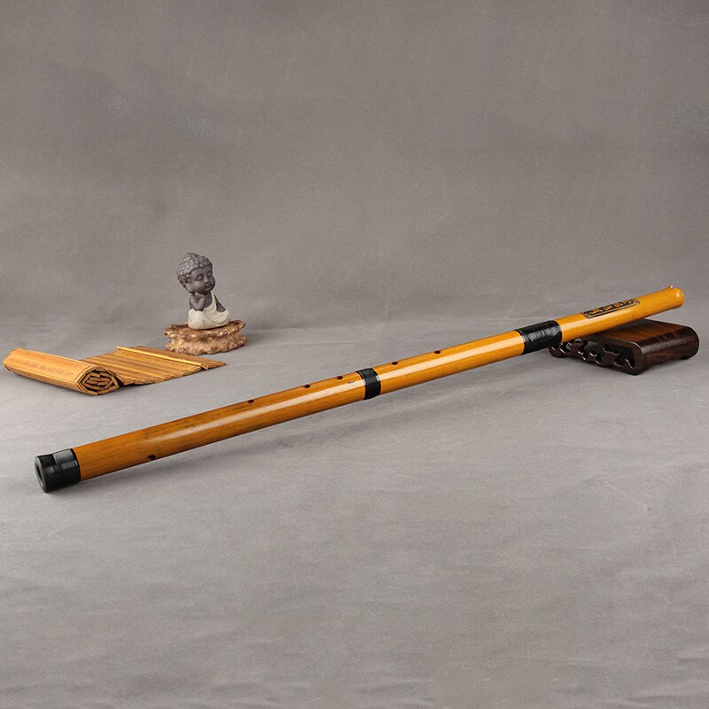 Chinese Traditionele Stijl Handgemaakte 5 gaten F Key Bamboefluit Met Wortel Muziekinstrument Chinese Houtblazers Instrument
