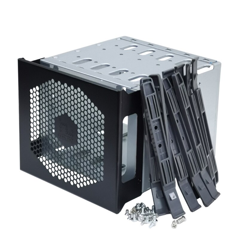 Hard Drive Cage,Stainless Steel Cage Hard Drive Tray Rack Bracket for Computer SATA 5inch to 5X3.5in Expand and Increase