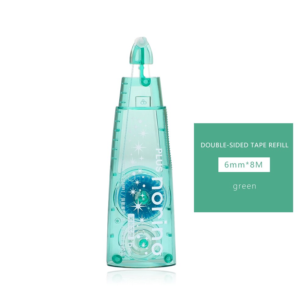 1pc più Norino scorrere nastro biadesivo rivista attrezzo punto tipo modifica adesiva punto colla scuola forniture per ufficio: Refill-verde