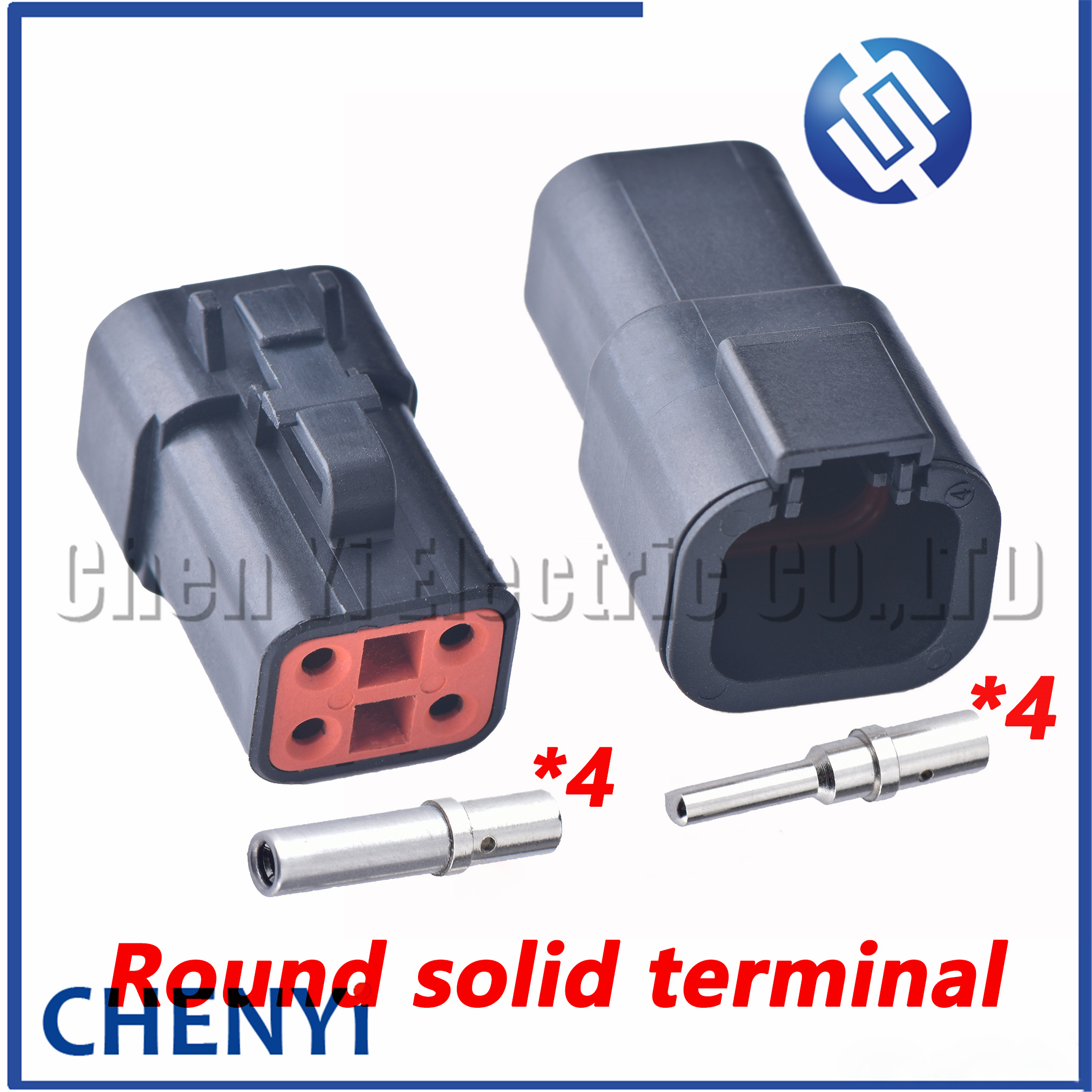 Black DTP series 4 Pin Male Female Automotive Waterproof Connector Plug DTP06-4S DTP04-4P For cummins ECM Power Connector Module: Brown