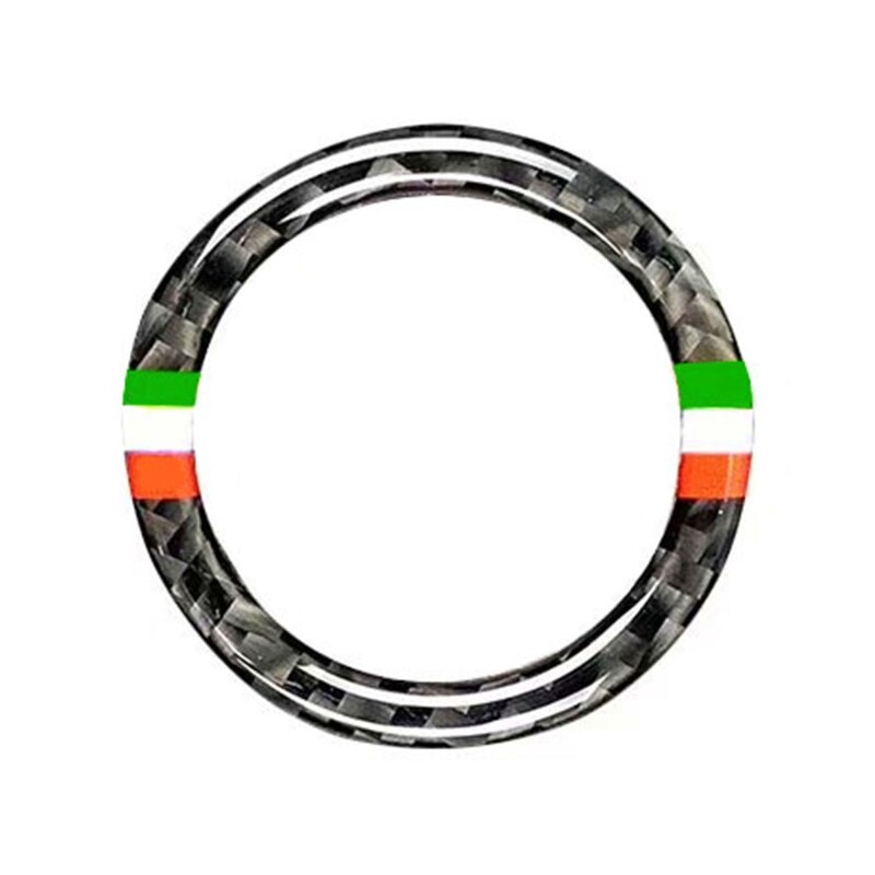 Auto motor start/stop knop koolstofvezel decor ring voor  e90 e92 e93: 5