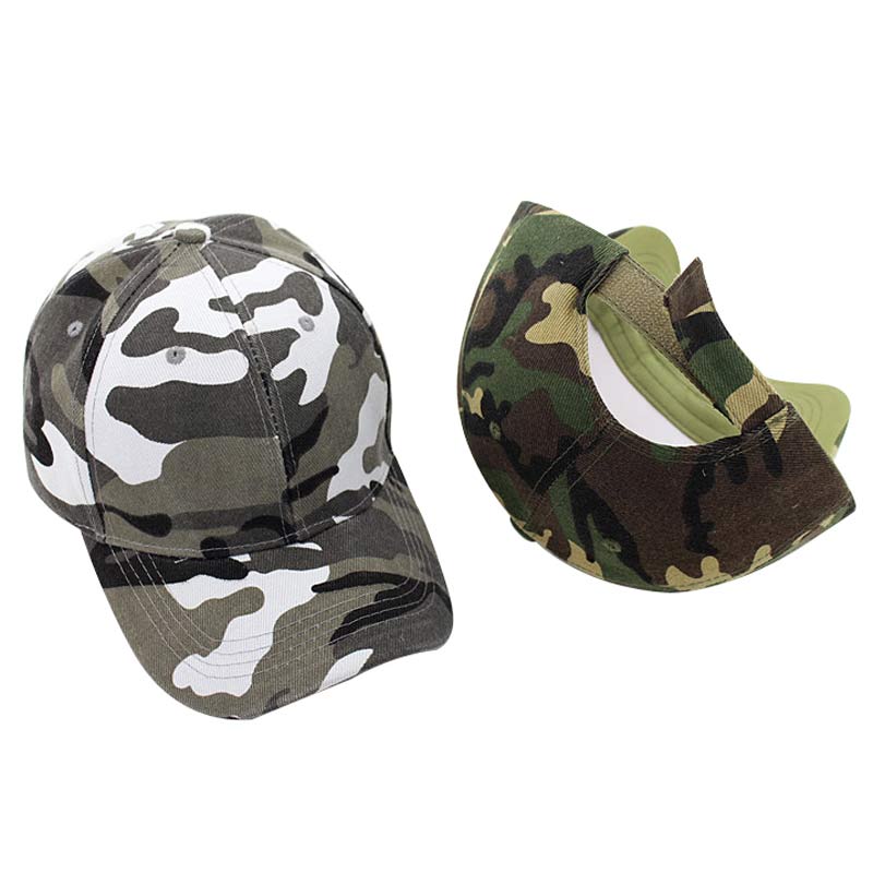 Adjustable Size Head Circumference 56-59cm Men's Army Green Camoflage Baseball Caps Camping Outdoor Sports Headwear