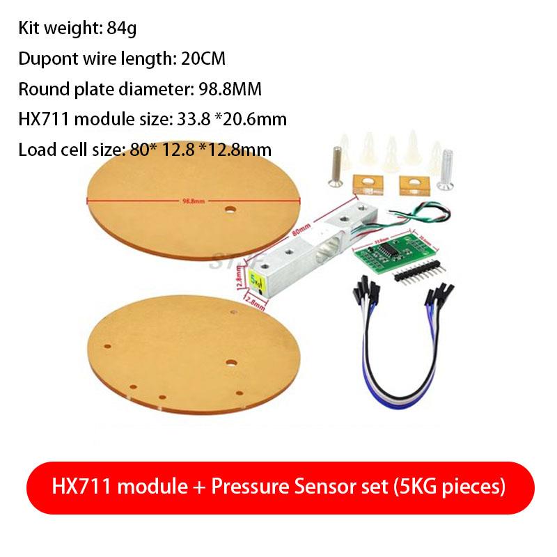 Sensor de peso de celda de carga Digital HX711, módulo de ruptura convertidor AD, báscula de cocina electrónica portátil de 1KG-20KG para báscula Arduino: Naranja