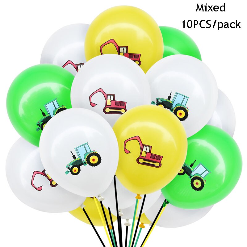 Happy Birthday Banner Birthday Party Decoration Birthday Decoration For Home Cartoons Engineering Vehicle Balloon Banner