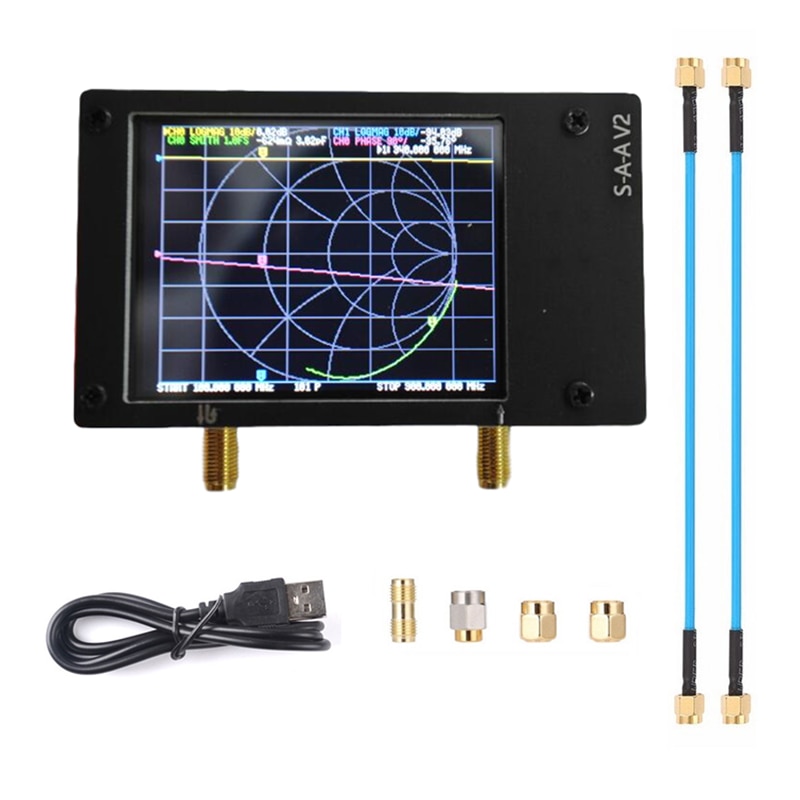 3GHz S-A-A-2 NanoVNA V2 Vector Network Analyzer Antenna Analyzer Shortwave HF VHF UHF 2.8 inch LCD Display