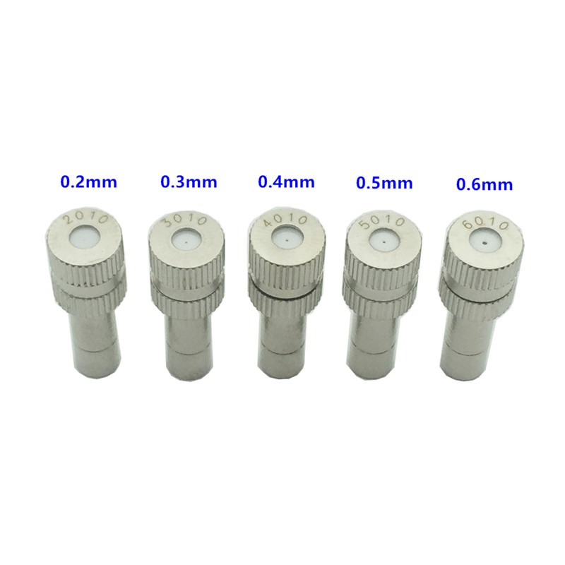 Fog Misting Nozzles Garden Water Mist Spraying System Nozzle Stainless Steel 50 Pcs Low Pressure 0.2mm~0.6mm Sprayers Pump Metal