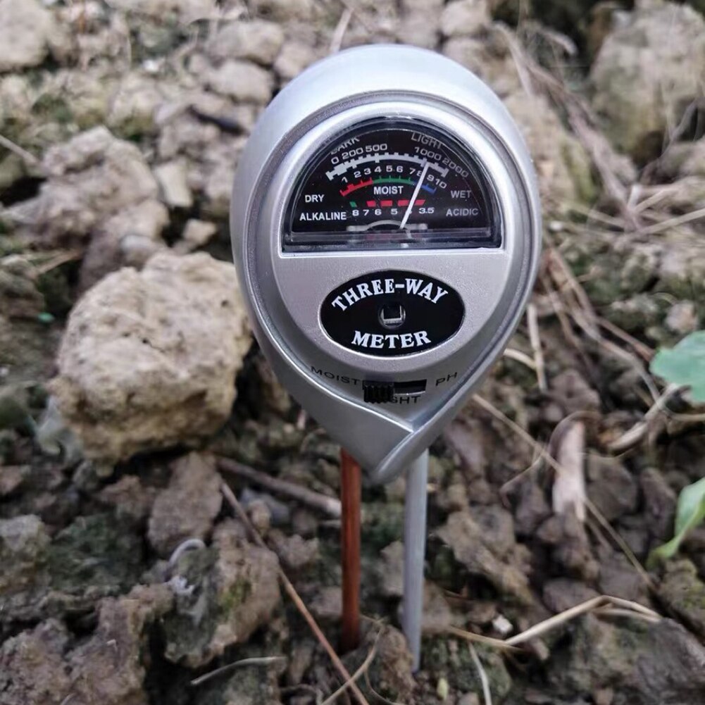 3 in 1 Soil Water Moisture Light PH Meter Acidity Humidity Sunlight Light Tester Analyzer for Garden Plant Flower Hydroponic