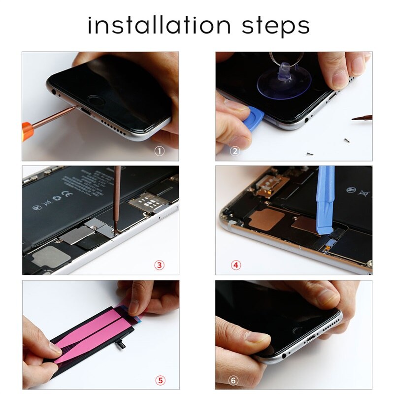 Baseus 8 In 1 Mobiele Telefoon Batterij Reparatie Gereedschap Kit Voor Iphone 8 7 6 6 S 5 Batterij Vervanging accessoire Bundel Reparatie Tool Set