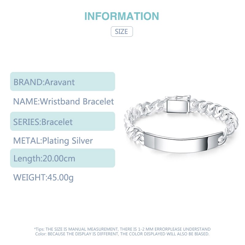 925 pulseira de prata estilo punk 10mm pulseiras laterais pulseiras para homens jóias de moda