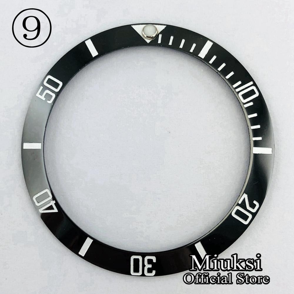 Miuksi ur dele 38mm keramik/titanium bezel indsats passer til 40mm urkasse