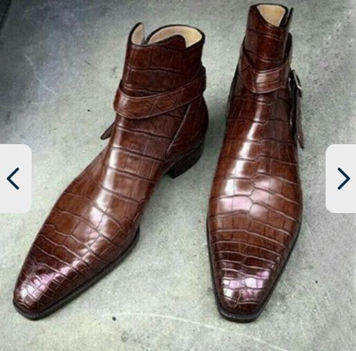 Skóra PU dla mężczyzn buty na niskim obcasie obuwie sukienka półbuty wiosna botki Vintage Classic męskie Casual TV284: 43
