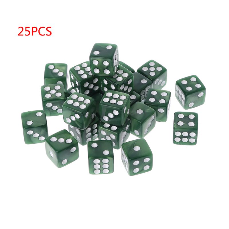 25 stuks/set speldobbelstenen nummer 12 vierkante streep dobbelstenen party club games liefhebber voor d & d dungeon desktop tafelspellen: Groente