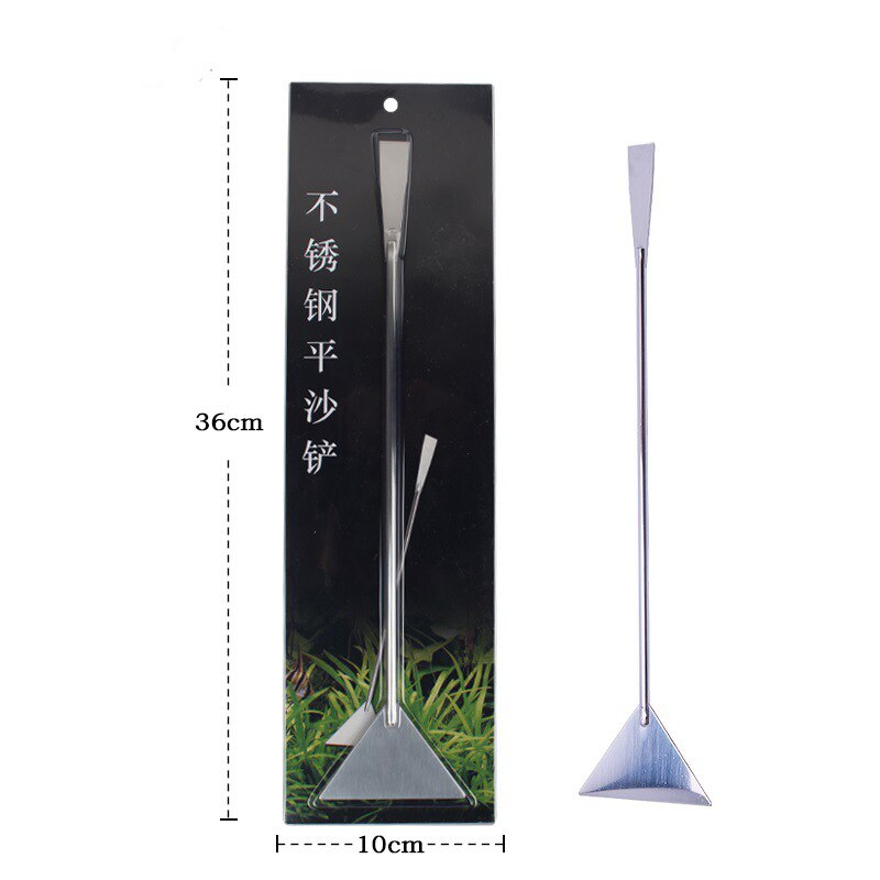 Aquarium Cleaning Tools Kit Fish Tank Aquatic Trimming Plant Tweezers Scissor Spatula Aqua Scaping Tools Stainless Steel: 32cm Spatula PP