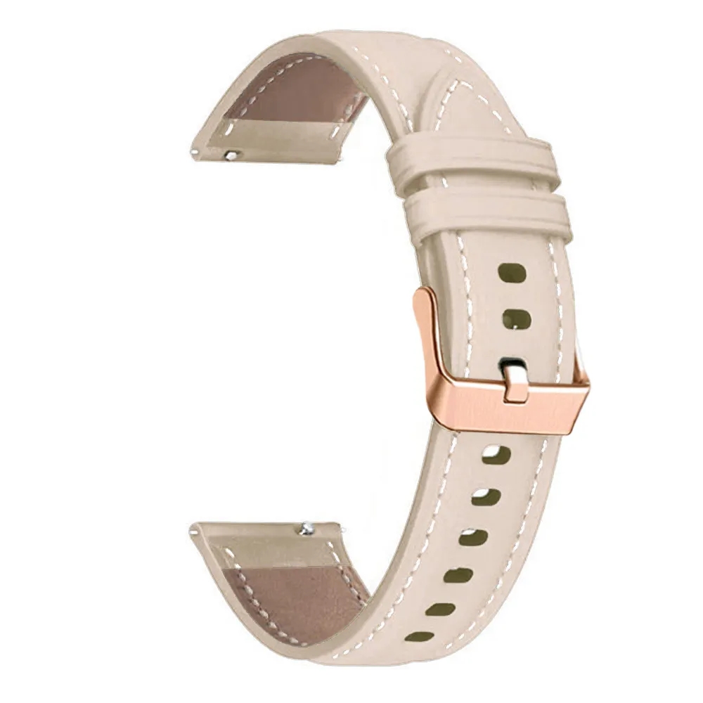 Bracelet en cuir 20mm pour Amazfit GTS 4/2 GTS 3 2E GTR Mini Bracelet de montre intelligente pour Amazfit Bip 3 Pro/Bip U Pro