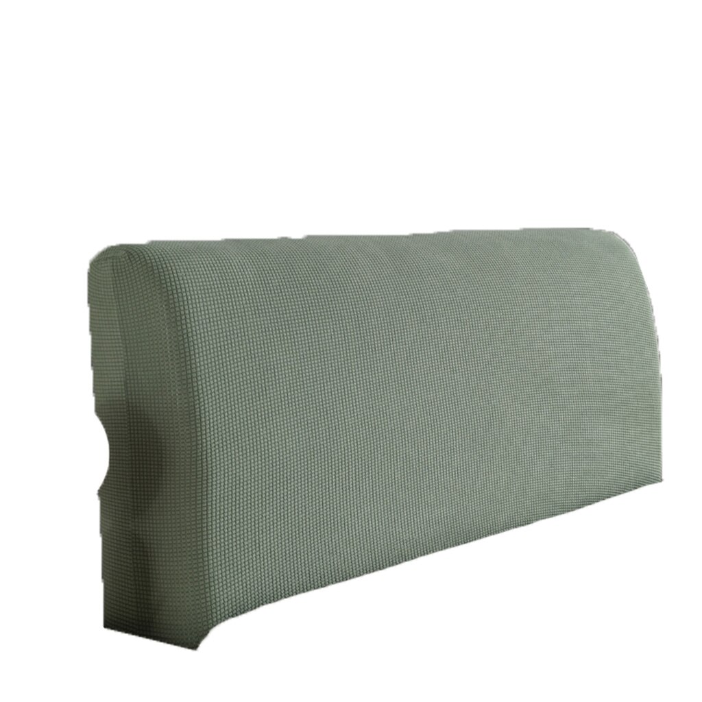 Quiltet silke seng hovedplade dækning hovedgærde slipcover beskyttende: Grøn
