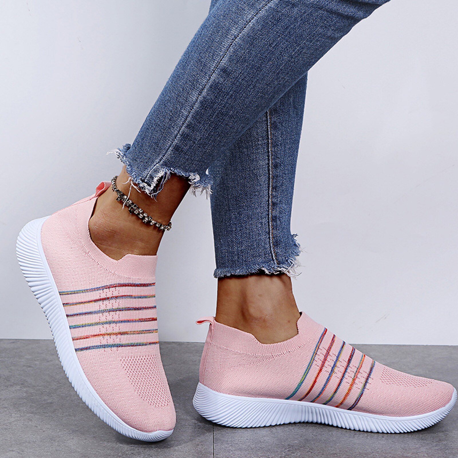 Licht Soft Sport Schoenen Vrouwen Mesh Ademend Tennis Schoenen Vrouwelijke Stabiliteit Tennis Sneakers Trainers Goedkope #3