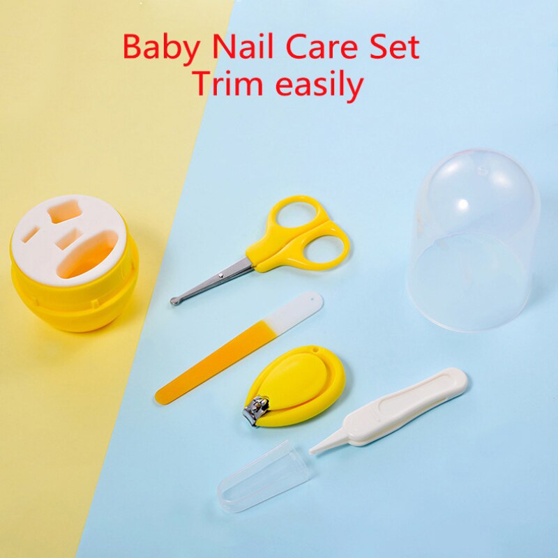 Bebê cuidados com as unhas clippers de quatro peças conjunto de segurança do bebê clippers para crianças crianças fácil de transportar arquivo de unhas conjunto de combinação