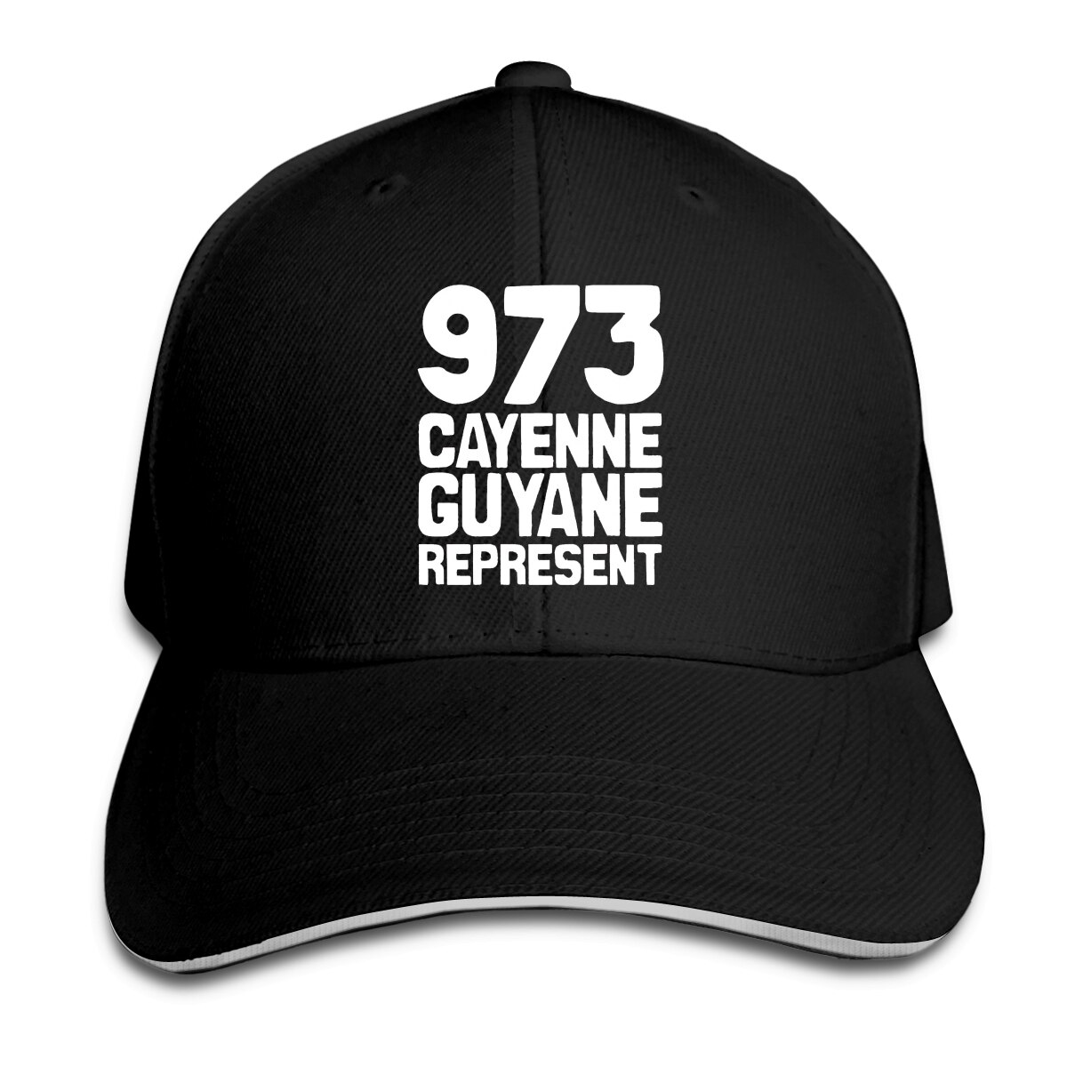 ¿973 Cayenne Guyana? Represent Essential-gorra de béisbol para hombre y mujer, gorro de béisbol hip hop con gráfico divertido R330: Black