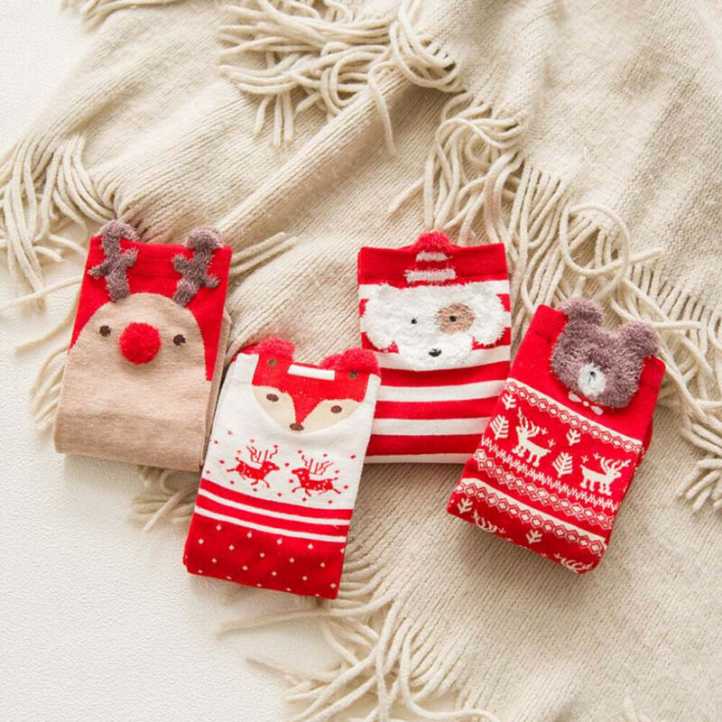 Christmas Socks Santa Claus Kids Unisex Xmas Funny Socks FOR Girl