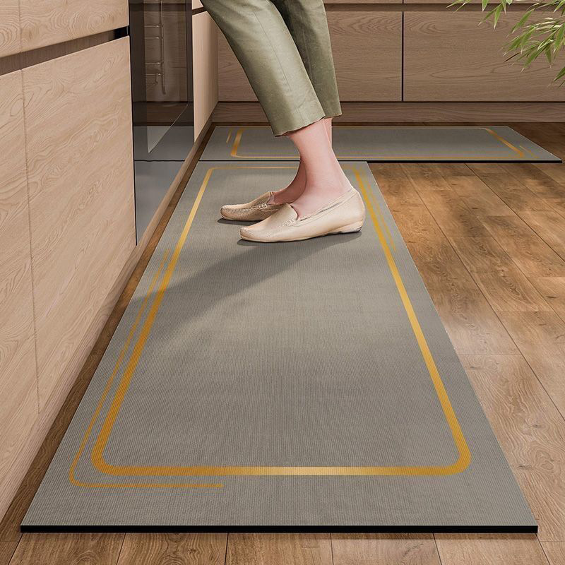 Diatomaceous Mud Kitchen Floor Mat Super Absorbent Doormats Bathroom Pad Anti-Slip Kitchen Mats Wipeable Wash Long Strip Carpet