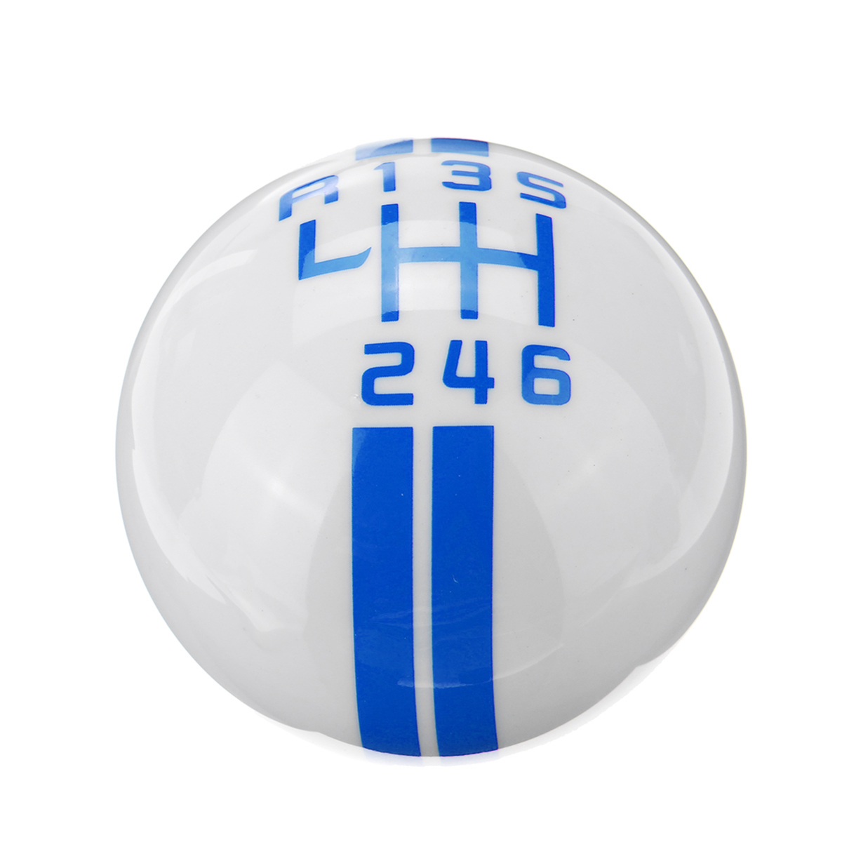 Universele 6 Speed Pookknop Voor Ford Voor Mustang Voor Peugeot Voor Mercedes Auto Pookknop 6 Speed: White blue label