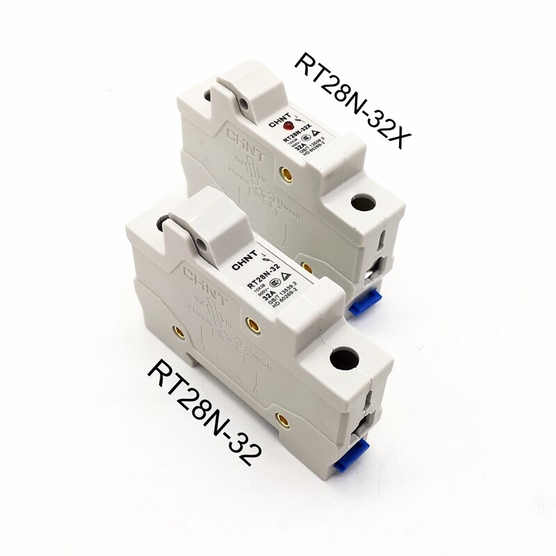 CHINT RT28N-32X 1 Pole DIN Rail Mount Fuse Holder Base with Indicator Light 1P for 10x38mm Fuse