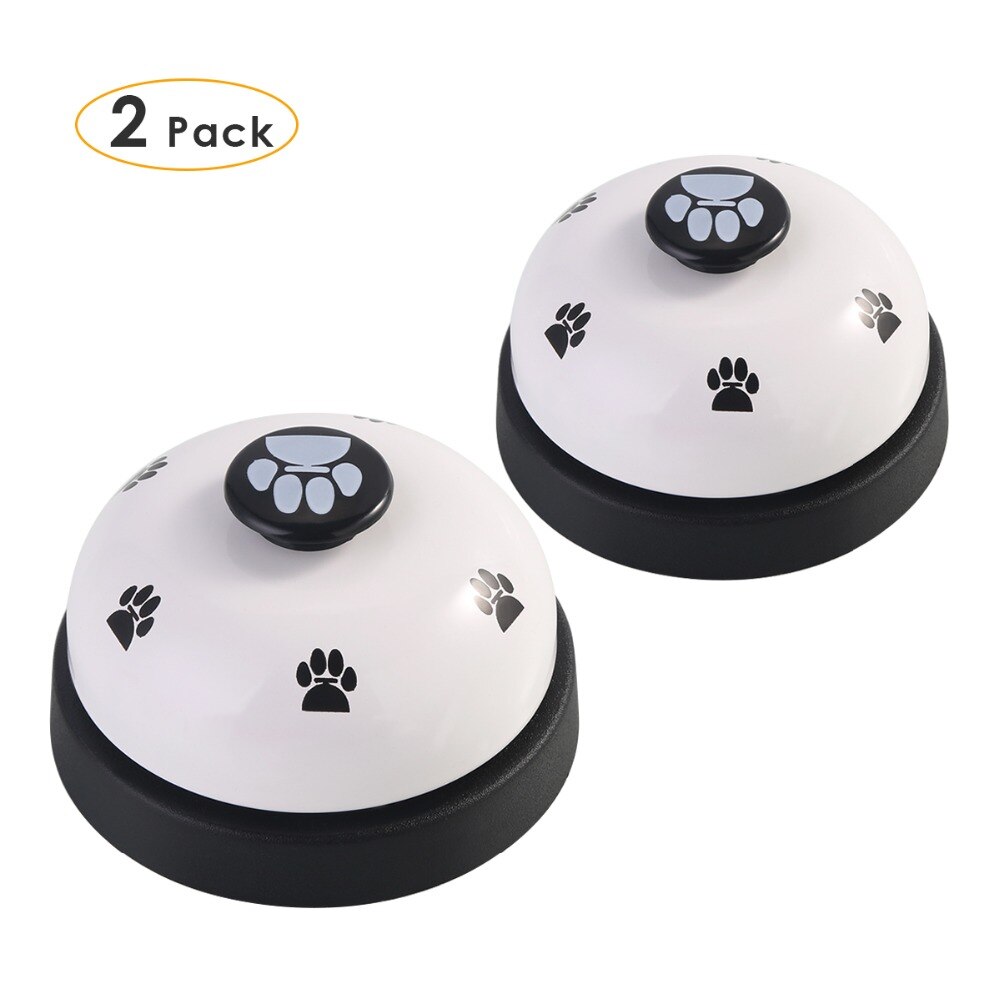 2 teile/los Hund Ausbildung Glocke Hund Eatting Trinken Töpfchen Trainer Glocke Fußabdruck Haustier Spielzeug Gewohnheit Verhalten Ausbildung Anruf