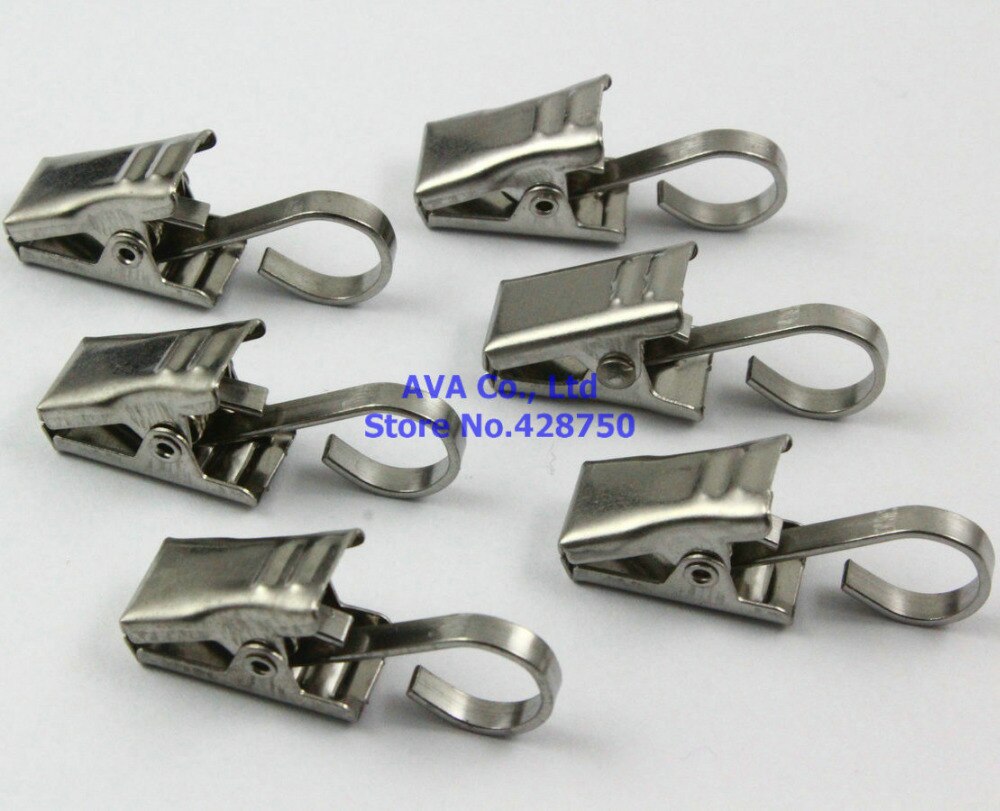 50 Pieces Stainless Steel Hook Clips for Curtain Drapery Svcbl